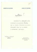 Lietuvos ir užsienio diplomatinių atstovybių Ženevoje kvietimai dalyvauti renginiuose, lietuvių ir užsienio veikėjų vizitinės kortelės