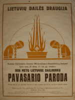 Plakatas. LIETUVIŲ DAILĖS DRAUGIJA. LIETUVOS DAILININKŲ 1926 METŲ PAVASARIO PARODA