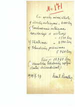 Lietuvių studentų kolegijos Romoje finansų dokumentai