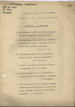 Steigiamojo Seimo 1920 m. spalio 1 d. posėdžio Nr. 47 darbotvarkė.