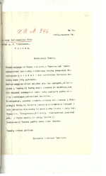 Užsienio reikalų ministerijos susirašinėjimo su Lietuvos atstovybe Kopenhagoje dokumentai