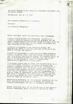 Lietuvos Respublikos Aukščiausiosios Tarybos delegacijos ryšiams su Europos Parlamentu nario J. Liaučiaus pranešimas pirmajame tarpparlamentiniame Europos Parlamento ir Baltijos valstybių susitikime